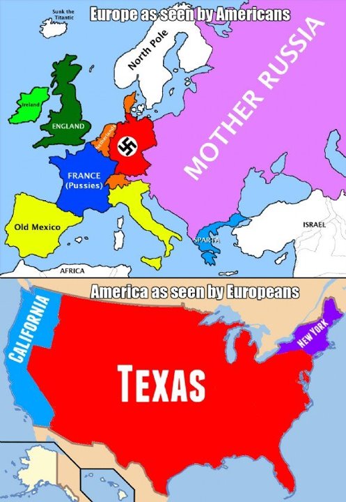 πως βλέπουν οι Αμερικάνοι την Ευρώπη και το αντίστροφο europ U.S.A. usa