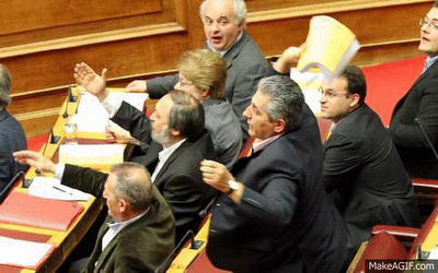 μπάχαλα στη βουλή